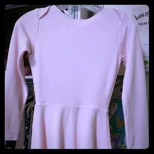 Girls pretty plain pink dress